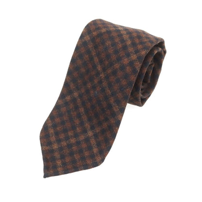 [Used] EGCAPPELLI wool checkered tie, brown [Condition: A] [Men&