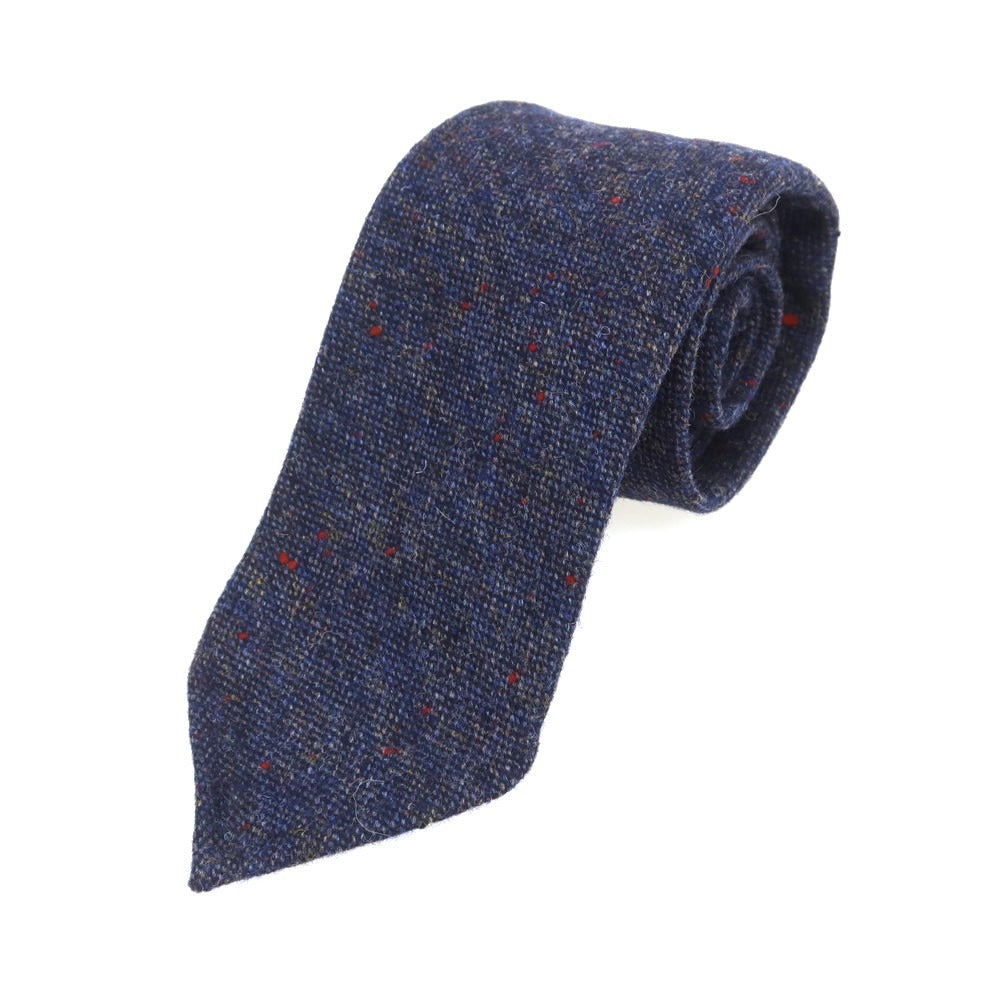 [Used] EGCAPPELLI Sharon special order wool plain tie mixed navy [Condition rank A] [Men&