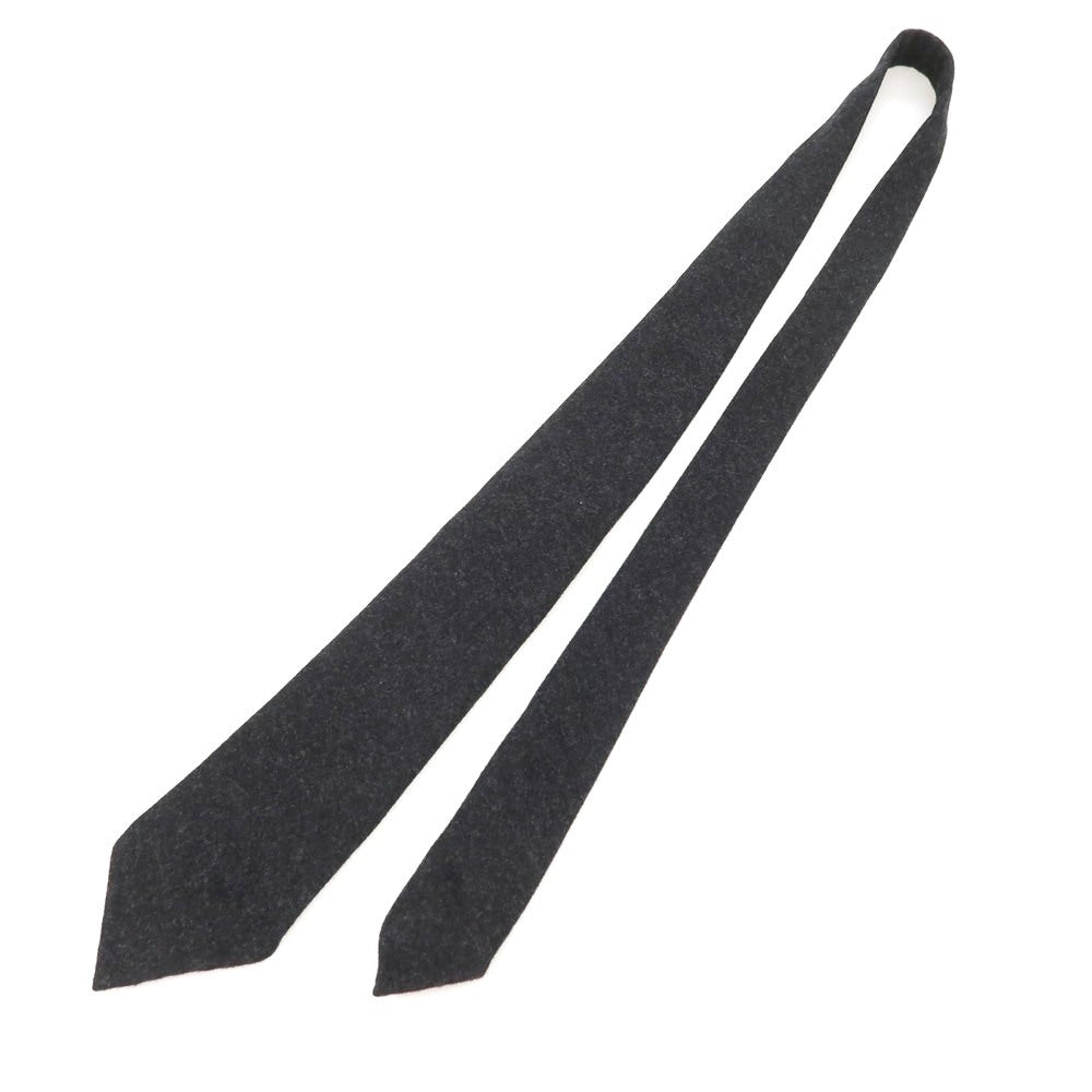[Used] EGCAPPELLI Sharon special order wool plain tie charcoal gray [Condition rank A] [Men&