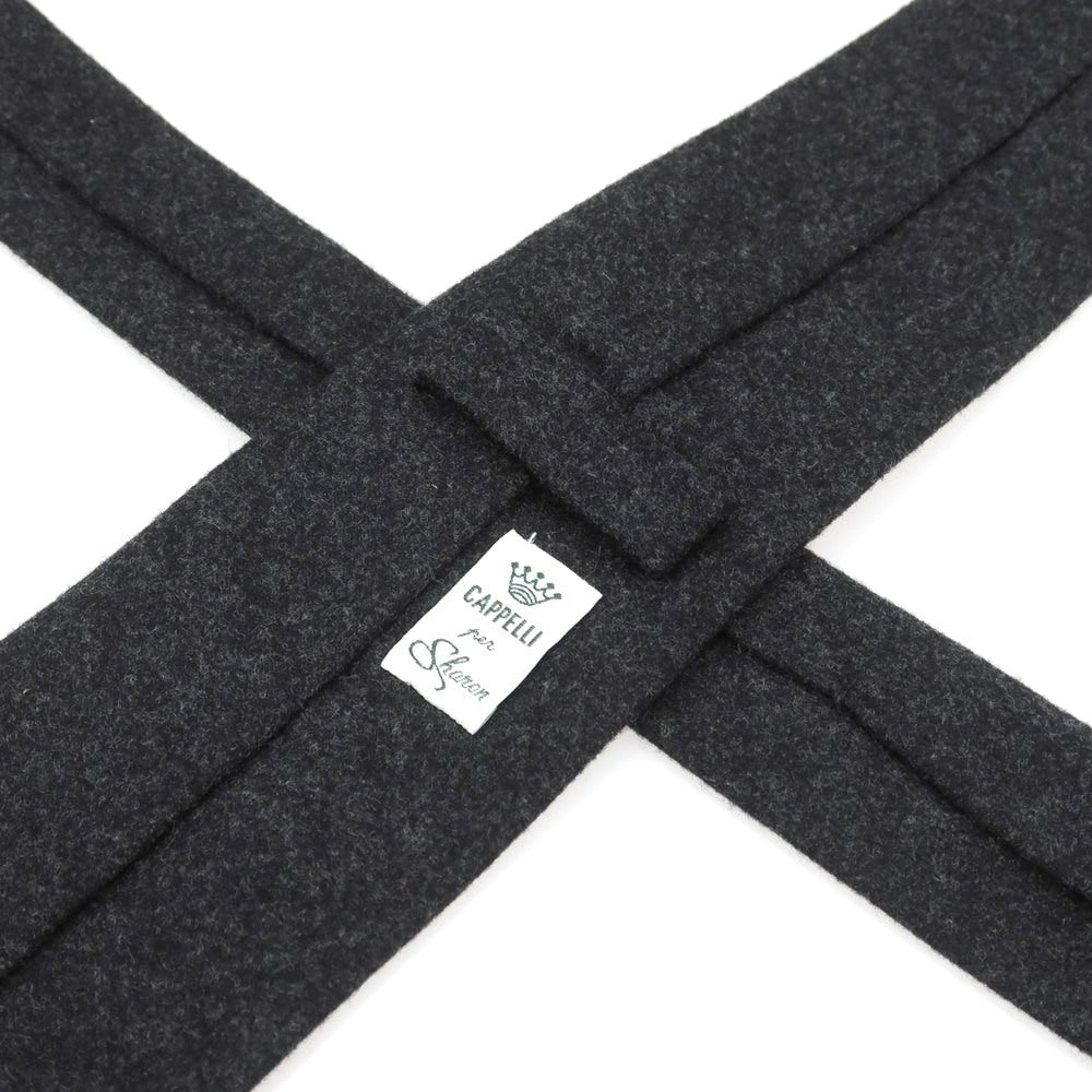 [Used] EGCAPPELLI Sharon special order wool plain tie charcoal gray [Condition rank A] [Men&