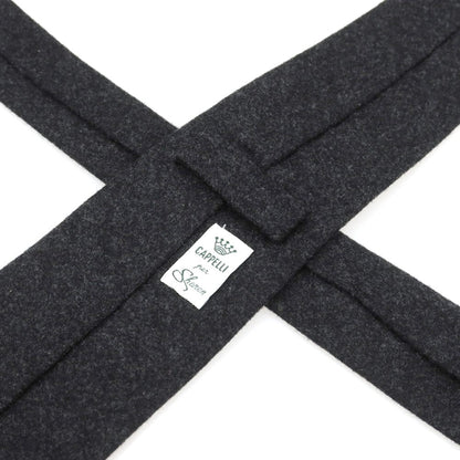 [Used] EGCAPPELLI Sharon special order wool plain tie charcoal gray [Condition rank A] [Men&