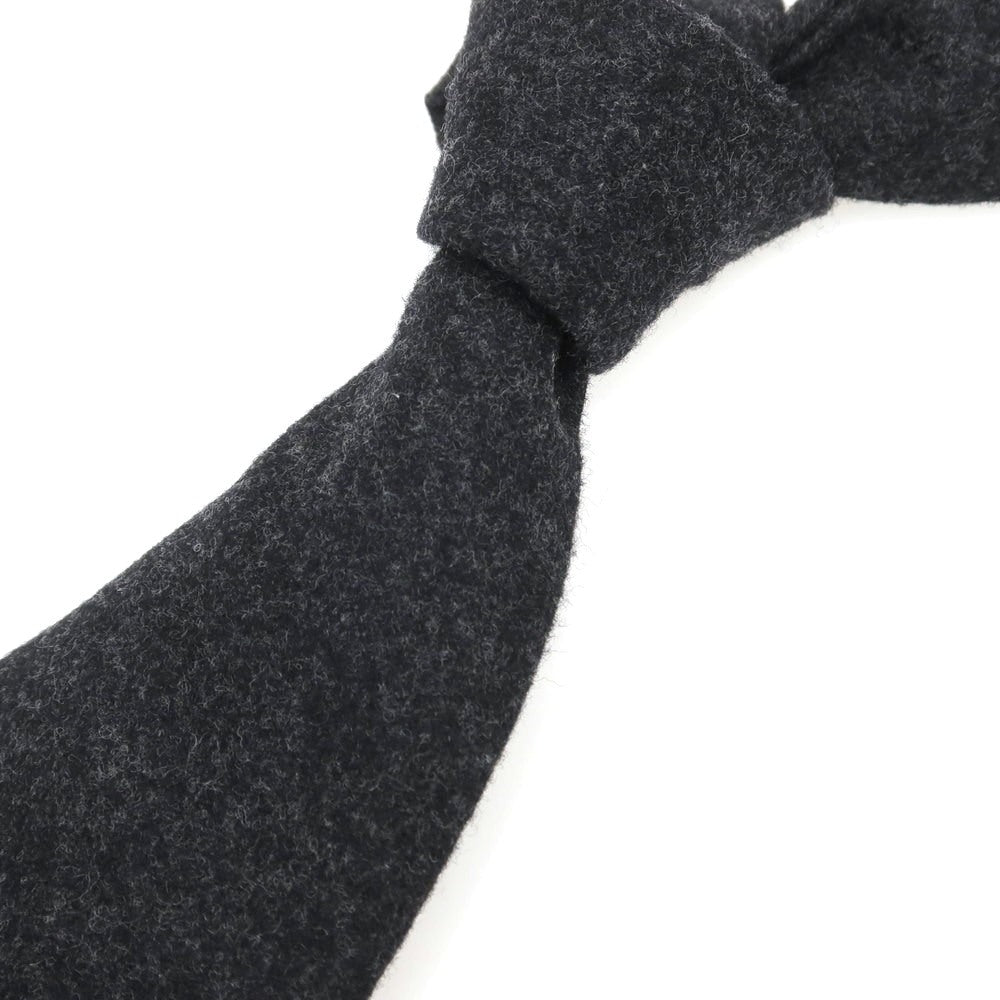 [Used] EGCAPPELLI Sharon special order wool plain tie charcoal gray [Condition rank A] [Men&