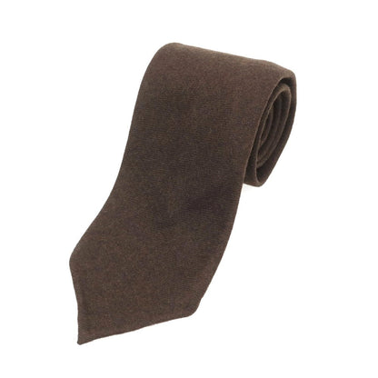 [Used] EGCAPPELLI Sharon special order wool plain tie dark brown [Condition rank A] [Men&