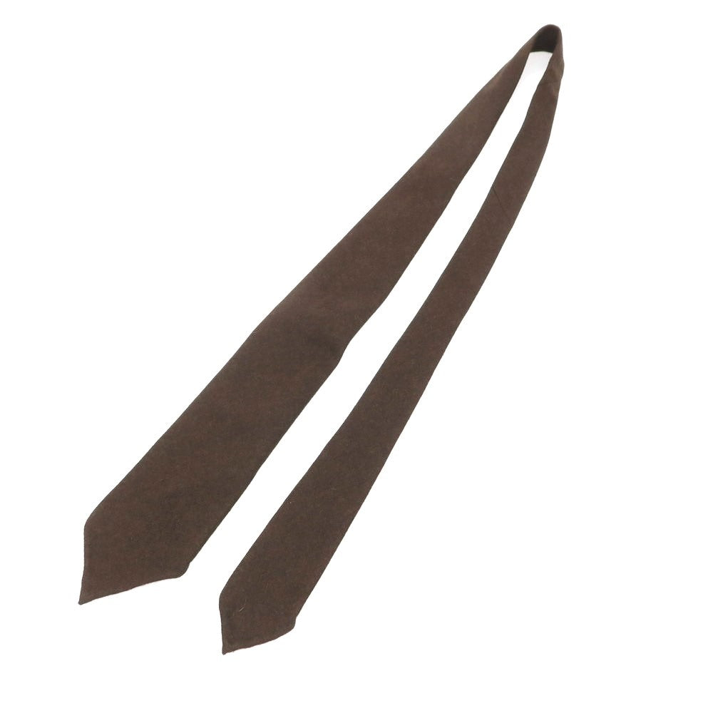 [Used] EGCAPPELLI Sharon special order wool plain tie dark brown [Condition rank A] [Men&