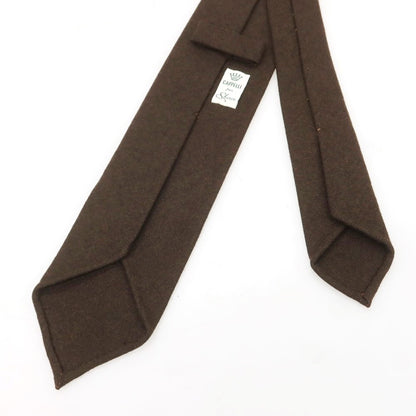 [Used] EGCAPPELLI Sharon special order wool plain tie dark brown [Condition rank A] [Men&