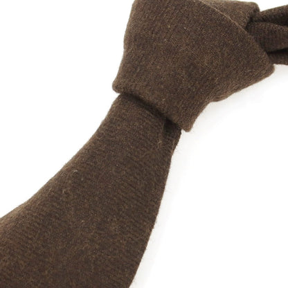[Used] EGCAPPELLI Sharon special order wool plain tie dark brown [Condition rank A] [Men&