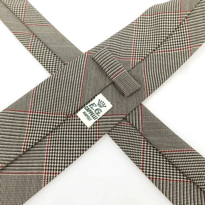 [Used] EGCAPPELLI wool checkered tie, gray x red [Condition: A] [Men&