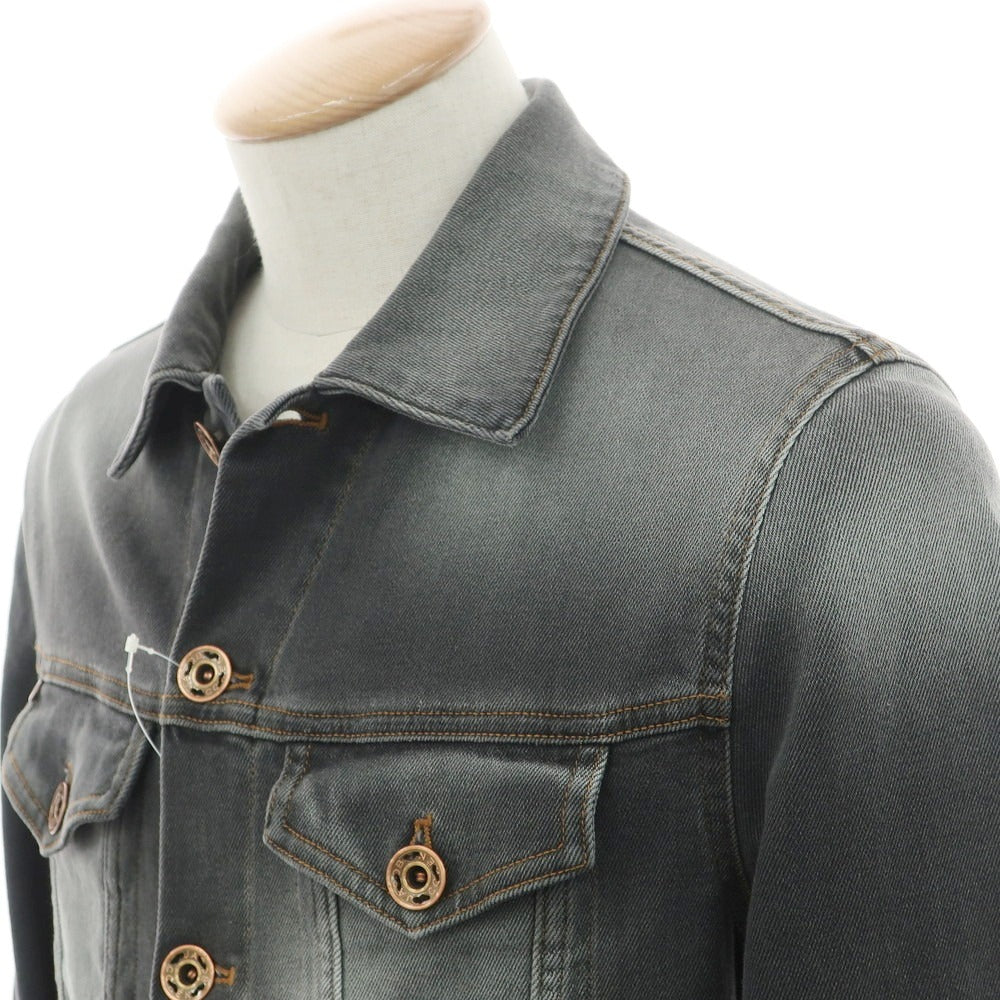 【中古】ヤコブコーエン JACOB COHEN J8032 ストレッチ ジージャン デニムジャケット グレーブラック【 XS 】【 状態ランクB 】【 メンズ 】