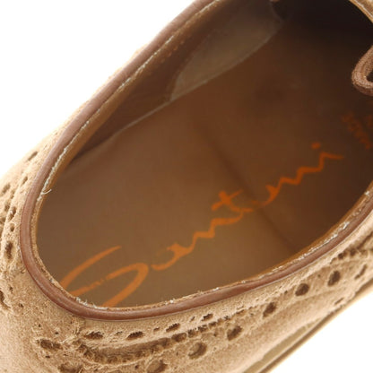 【中古】サントーニ Santoni スエード ウイングチップ スニーカー ライトブラウン【 6 】【 状態ランクB 】【 メンズ 】