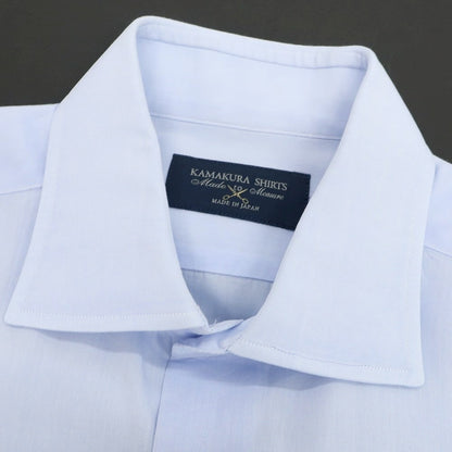 【中古】メイカーズシャツ カマクラ Makers Shirt 鎌倉 コットン系 セミワイドカラー ドレスシャツ ライトブルー【 表記なし（M位） 】【 状態ランクC 】【 メンズ 】
