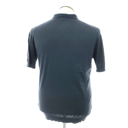 [Used] John Smedley JOHN SMEDLEY High gauge Sea Island cotton short sleeve polo knit dark grayish green [L] [Condition rank B] [Men&