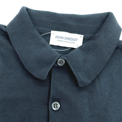 [Used] John Smedley JOHN SMEDLEY High gauge Sea Island cotton short sleeve polo knit dark grayish green [L] [Condition rank B] [Men&