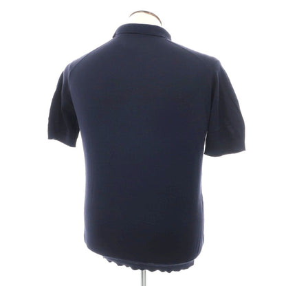 [Used] John Smedley JOHN SMEDLEY High gauge Sea Island cotton short sleeve polo knit dark navy [L] [Condition rank B] [Men&