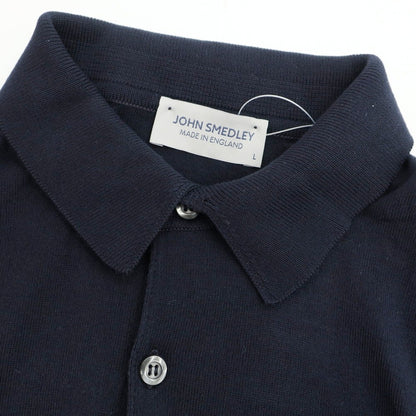 [Used] John Smedley JOHN SMEDLEY High gauge Sea Island cotton short sleeve polo knit dark navy [L] [Condition rank B] [Men&