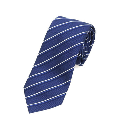 [Used] Emporio Armani EMPORIO ARMANI Silk Striped Tie Navy x White [Condition Rank B] [Men&
