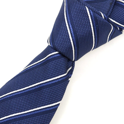 [Used] Emporio Armani EMPORIO ARMANI Silk Striped Tie Navy x White [Condition Rank B] [Men&