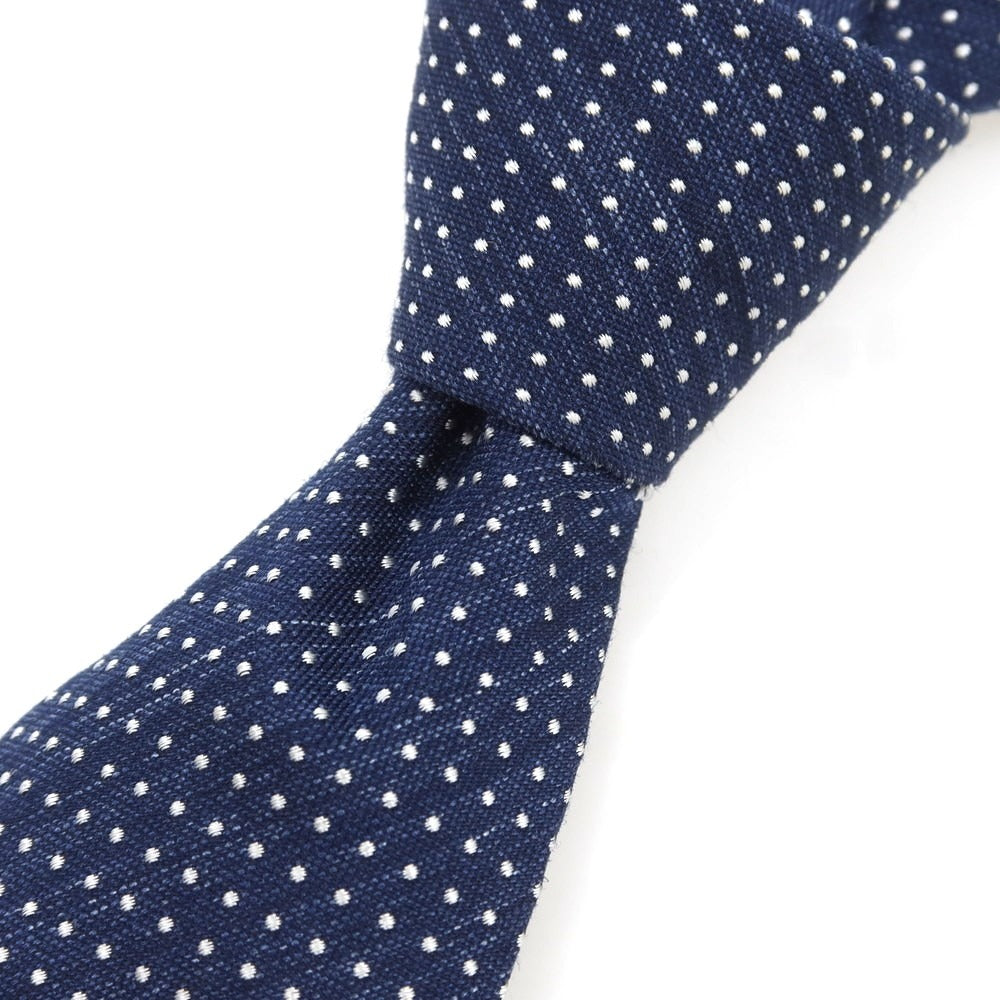 【中古】ダニエル スタイル ユニット DANIEL STYLE UNIT 3.0 シルク ドット柄ネクタイ ネイビーxホワイト【 状態ランクC 】【 メンズ 】 [DPD]