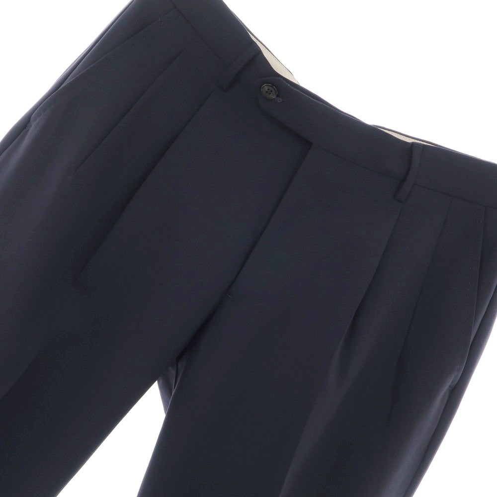 [Used] BERWICH Stretch Wool Dress Slacks Pants Navy [46] [Condition Rank A] [Men&