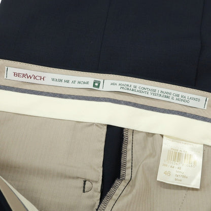 [Used] BERWICH Stretch Wool Dress Slacks Pants Navy [46] [Condition Rank A] [Men&