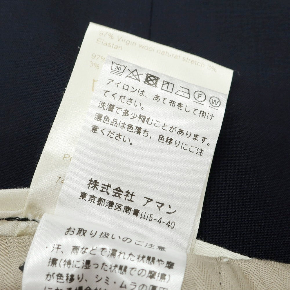 [Used] BERWICH Stretch Wool Dress Slacks Pants Navy [46] [Condition Rank A] [Men&