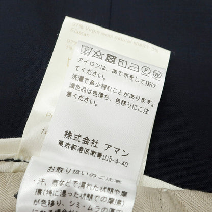 [Used] BERWICH Stretch Wool Dress Slacks Pants Navy [46] [Condition Rank A] [Men&