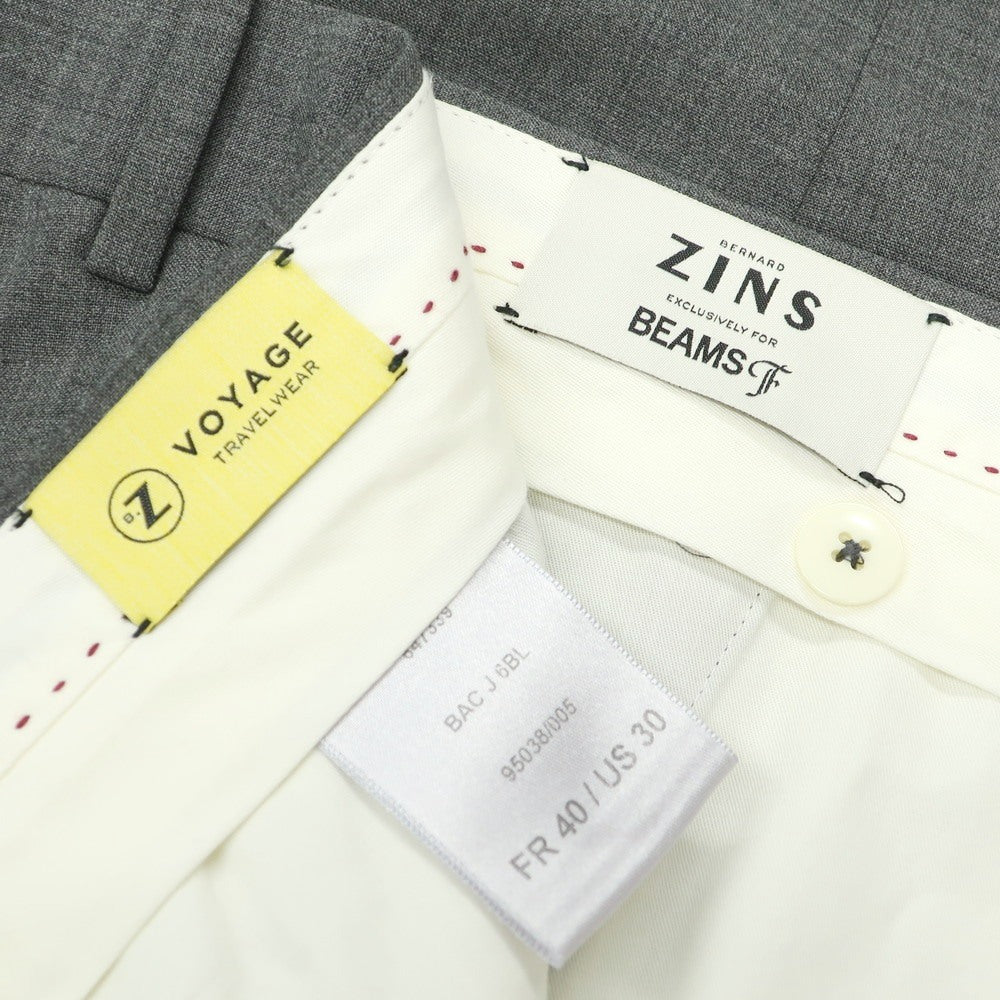[Used] Bernard Zins BERNARD ZINS BEAMS F special order VOYAGE stretch polyester wool dress slacks pants grey [40] [Condition rank A] [Men&
