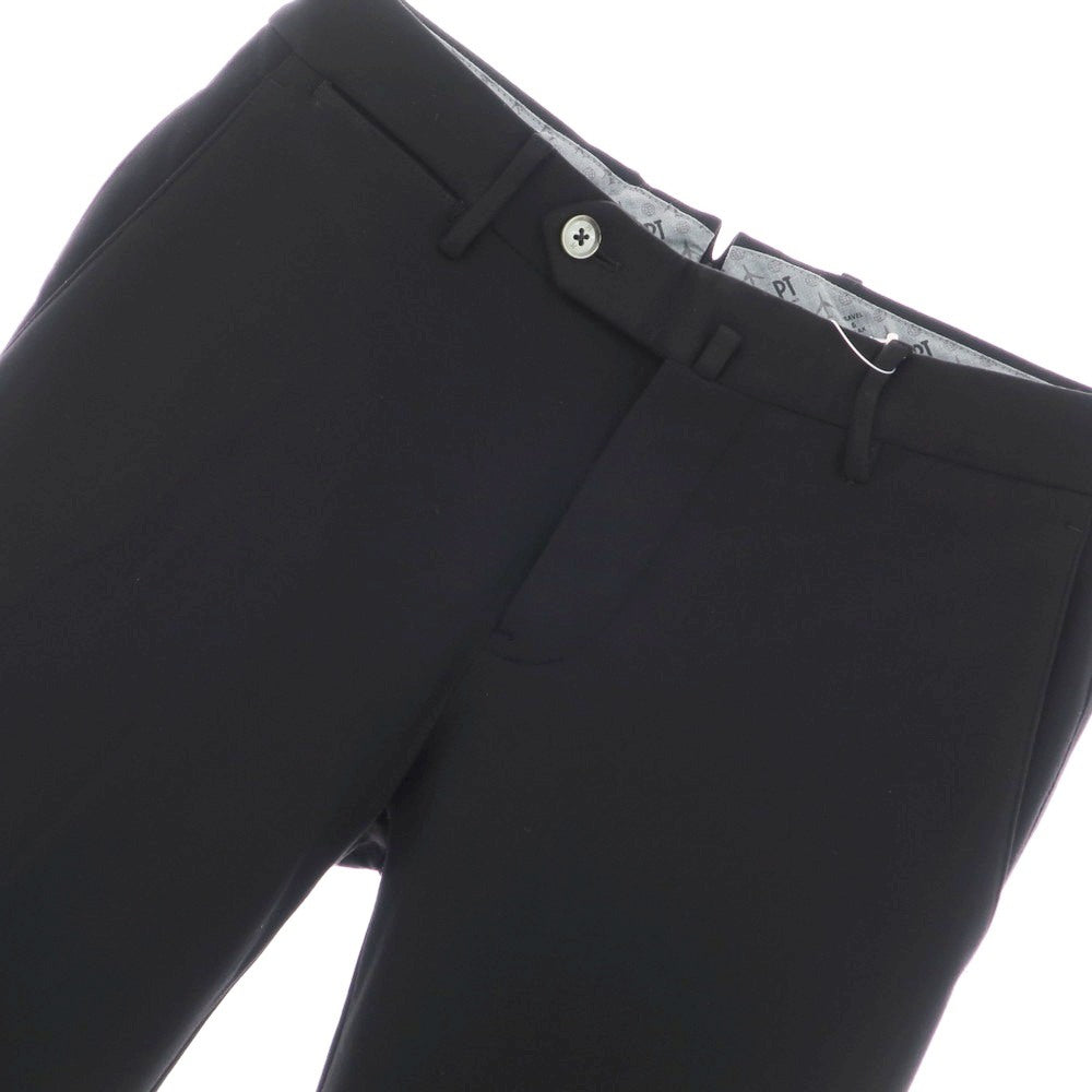 [Used] PT TORINO Rayon Nylon Jersey Casual Slacks Pants Black [44] [Condition Rank B] [Men&