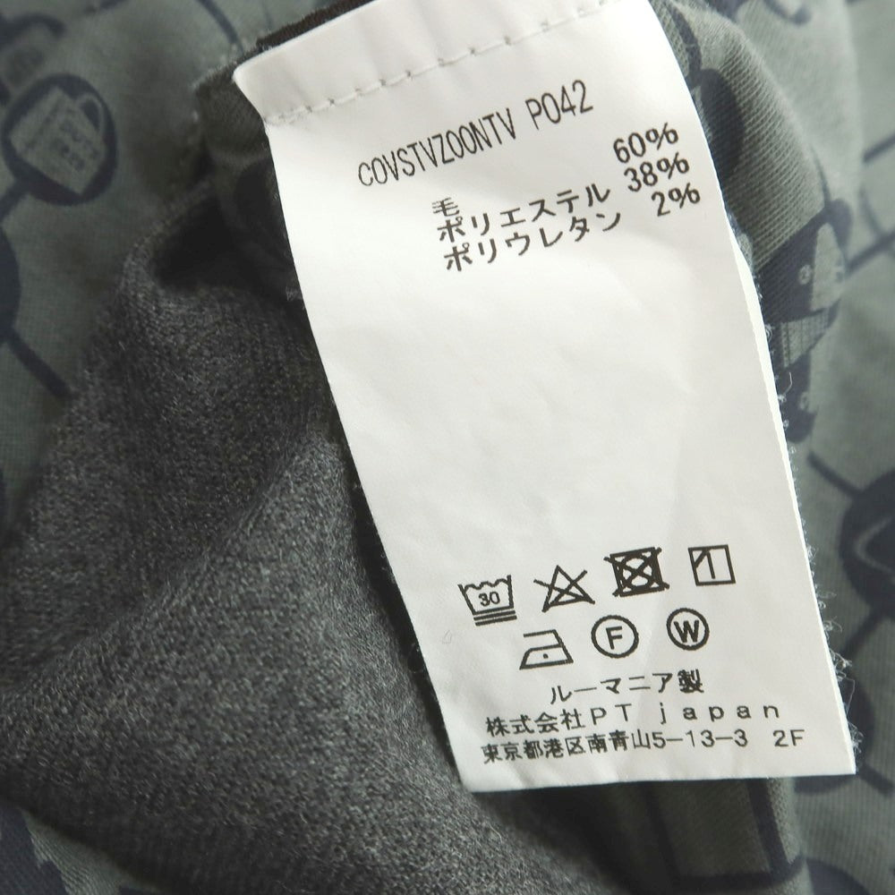 【中古】ピーティートリノ PT TORINO TRAVELLER ストレッチ ウールポリエステル カジュアルスラックスパンツ グレー【 44 】【 状態ランクB 】【 メンズ 】