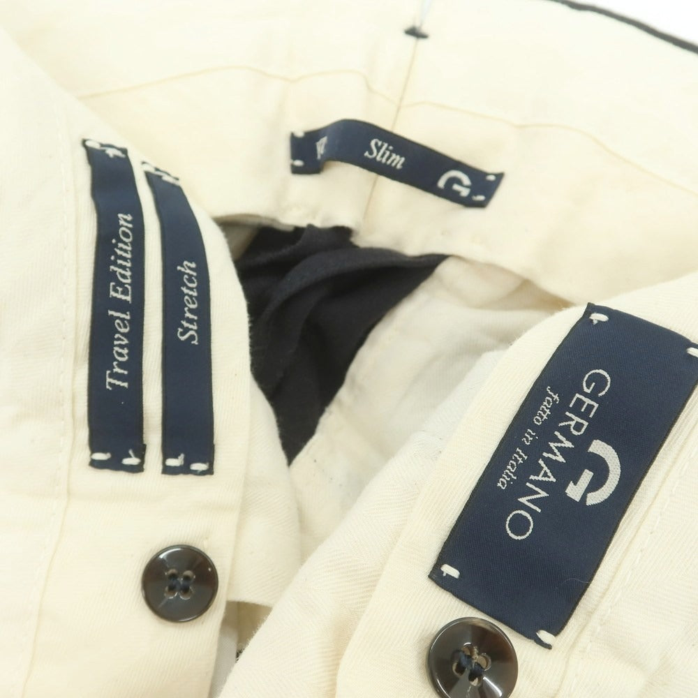 【中古】ジェルマーノ GERMANO ストレッチ ウールポリエステル ドレススラックスパンツ ネイビー【サイズ44】【 状態ランクB 】【 メンズ 】[DPD]