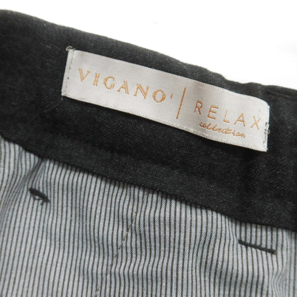 【中古】ヴィガーノ VIGANO ストレッチ ウールポリエステル イージースラックスパンツ チャコール【 サイズ44 】【 状態ランクB 】【 メンズ 】 [CPD]