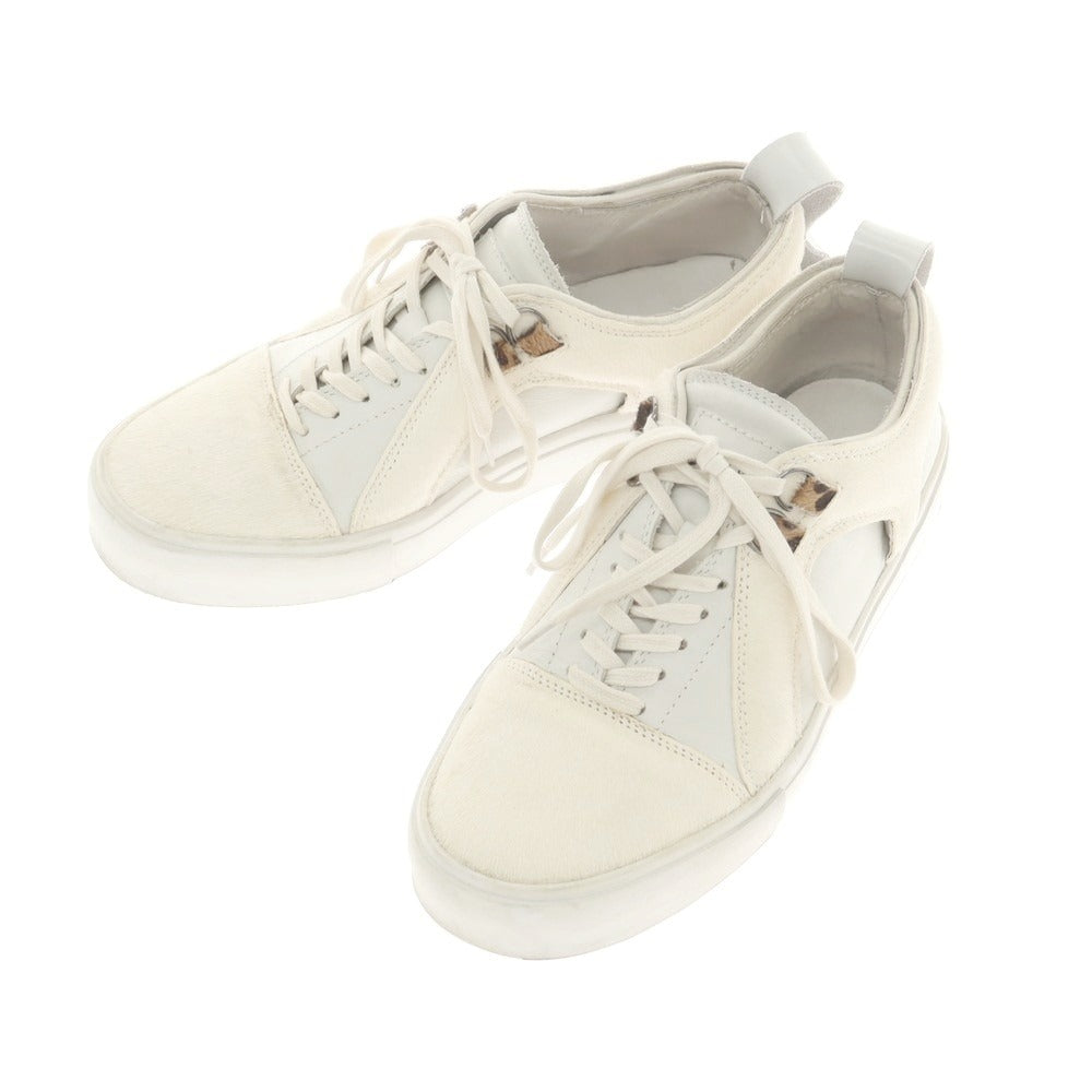 【中古】アーティクルナンバー Article no. ハラコ レザー スニーカー アイボリー系【 26cm 】【 状態ランクB 】【 メンズ 】