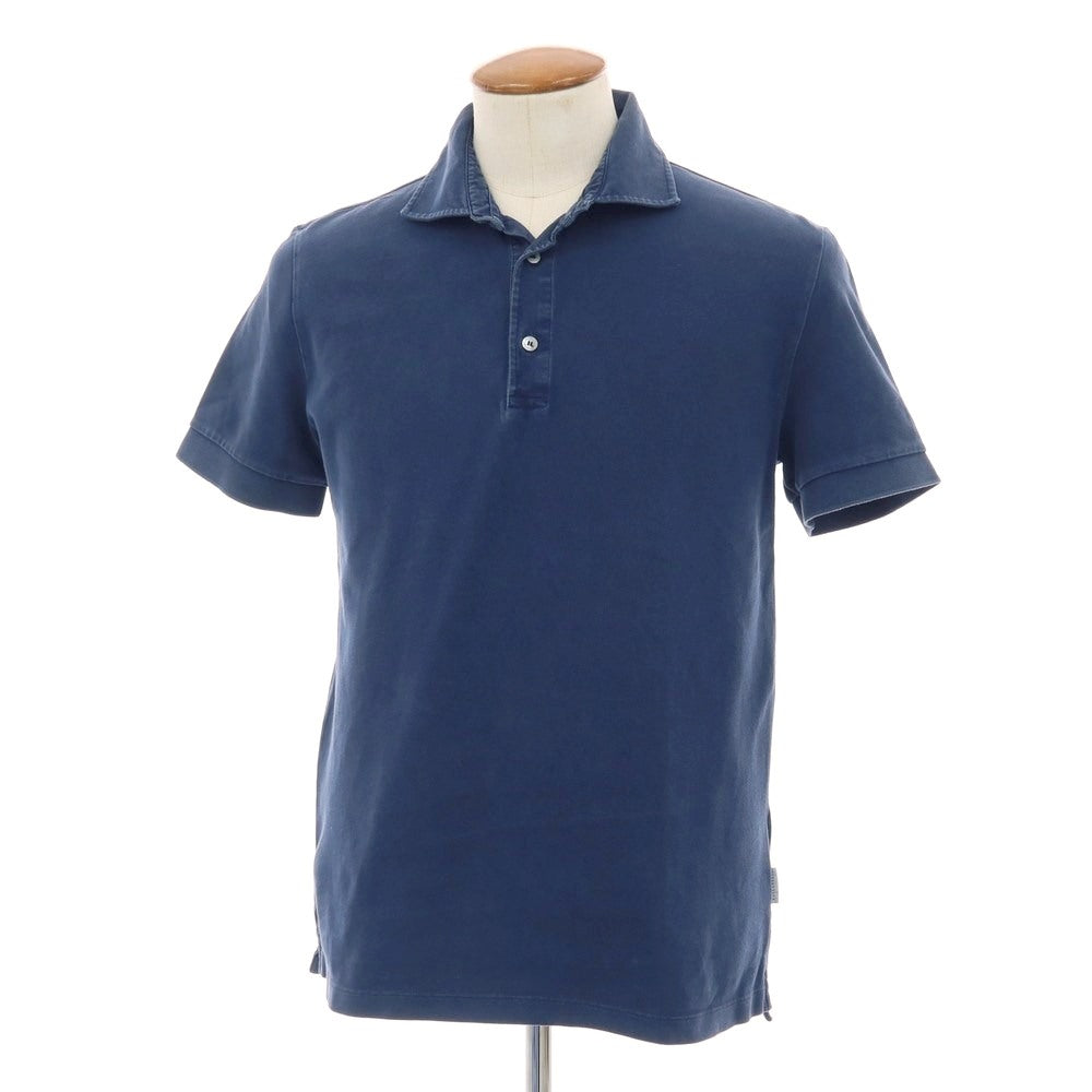 【中古】バランタイン BALLANTYNE コットン 半袖ポロシャツ ライトネイビー【 Ｍ 】【 状態ランクD 】【 メンズ 】