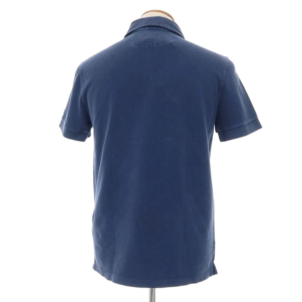 【中古】バランタイン BALLANTYNE コットン 半袖ポロシャツ ライトネイビー【サイズＭ】【 状態ランクD 】【 メンズ 】[EPD]
