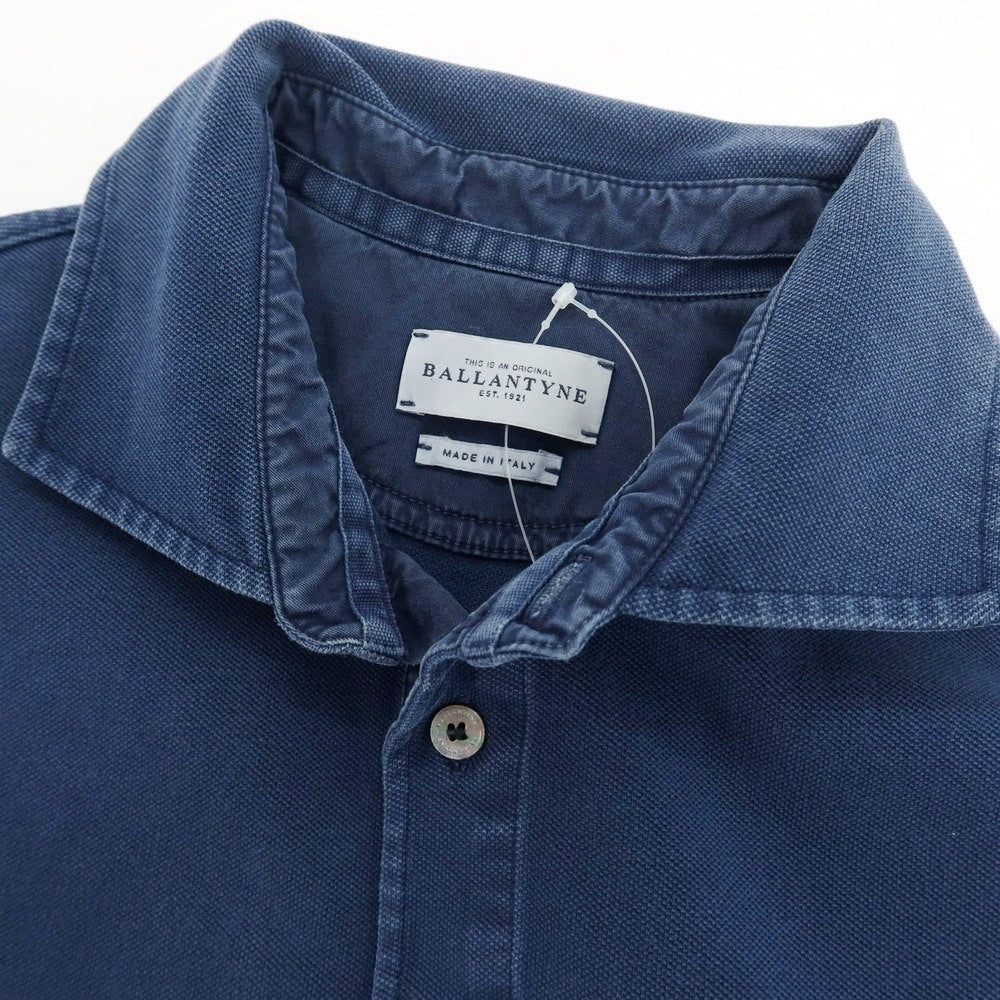【中古】バランタイン BALLANTYNE コットン 半袖ポロシャツ ライトネイビー【 Ｍ 】【 状態ランクD 】【 メンズ 】