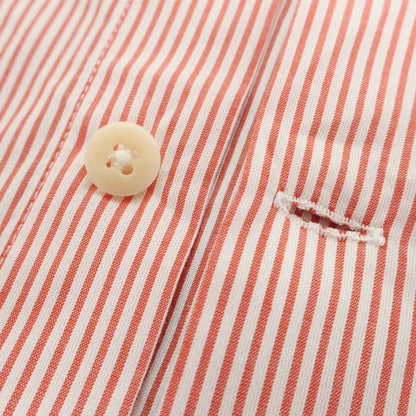 【中古】グランシャツ Glanshirt コットン ストライプ セミワイドカラー カジュアルシャツ レッドxホワイト【 40 】【 状態ランクB 】【 メンズ 】