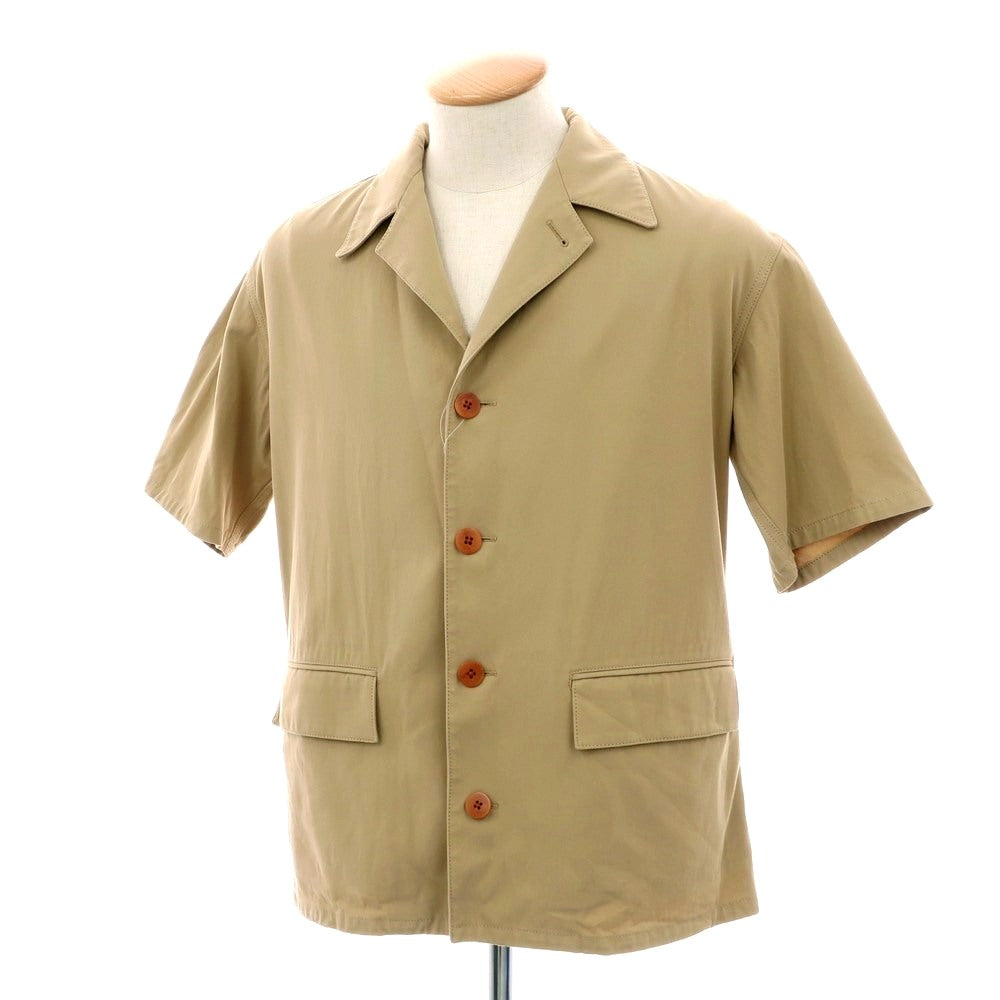 【中古】カモシタ camoshita コットン 4つボタン 半袖 ジャケット ベージュ【 S 】【 状態ランクB 】【 メンズ 】