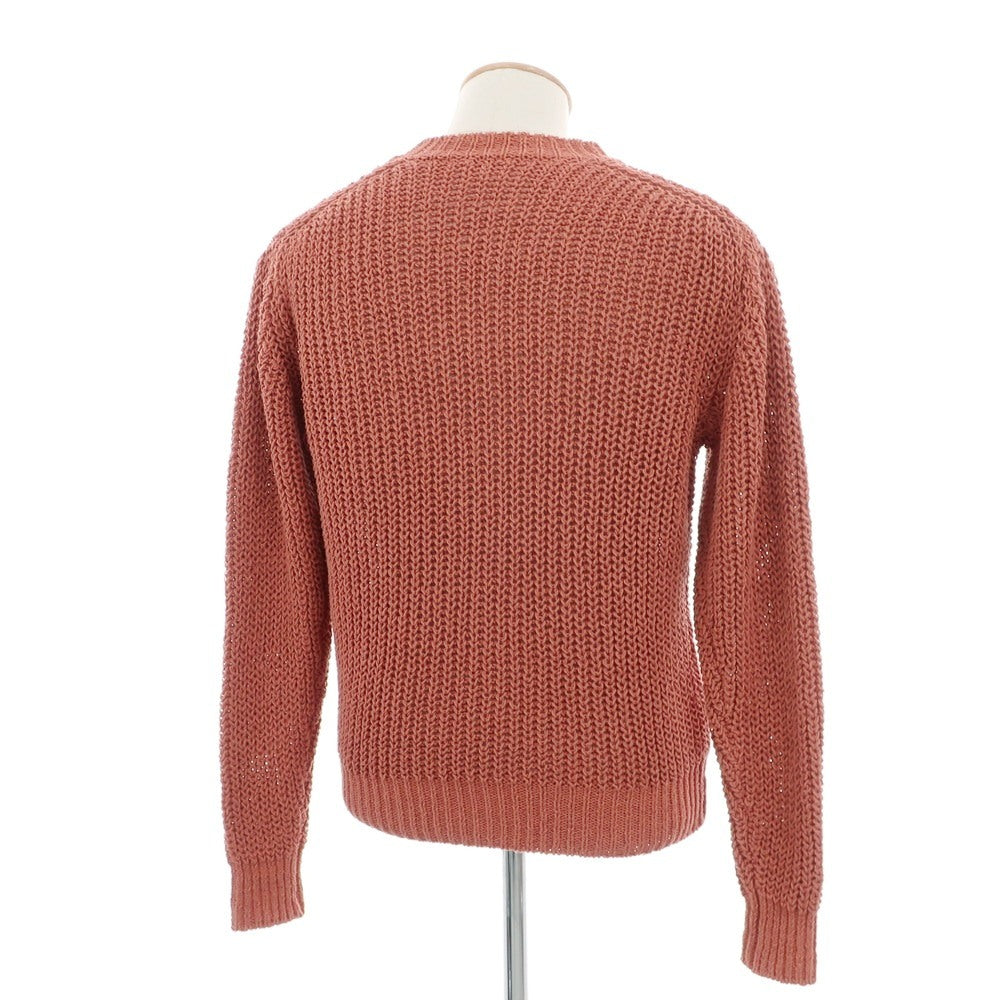 [Used] SOVEREIGN Low Gauge Cotton Linen Polyester Crew Neck Pullover Knit Brick [S] [Condition Rank B] [Men&
