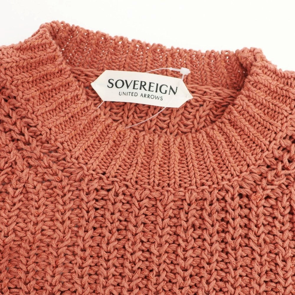 [Used] SOVEREIGN Low Gauge Cotton Linen Polyester Crew Neck Pullover Knit Brick [S] [Condition Rank B] [Men&