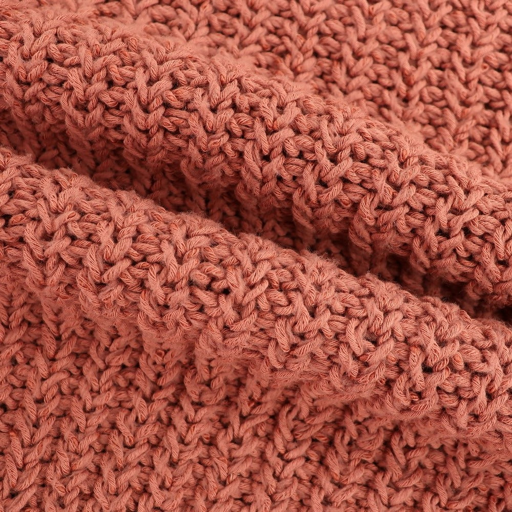 [Used] SOVEREIGN Low Gauge Cotton Linen Polyester Crew Neck Pullover Knit Brick [S] [Condition Rank B] [Men&