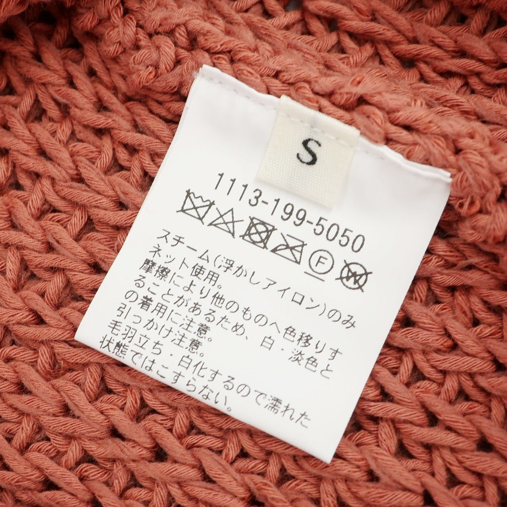 [Used] SOVEREIGN Low Gauge Cotton Linen Polyester Crew Neck Pullover Knit Brick [S] [Condition Rank B] [Men&