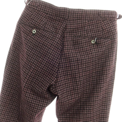 【中古】【未使用】ジーティーアー G.T.A HERRICK ウールポリエステル チェック ドレススラックスパンツ パープルxブラック【 44 】【 状態ランクS 】【 メンズ 】