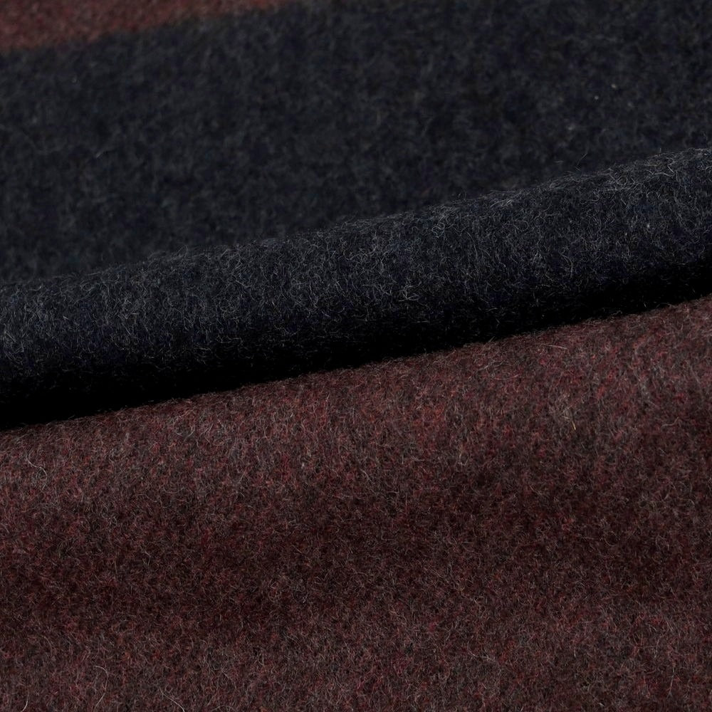 中古】カナーリ CANALI カシミヤ マフラー ボルドーxダークネイビー
