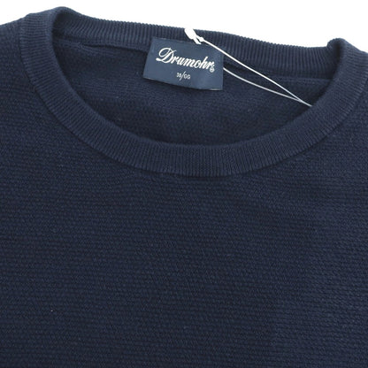 [Used] Drumohr high gauge cotton crew neck pullover knit navy [48] [Condition rank B] [Men&
