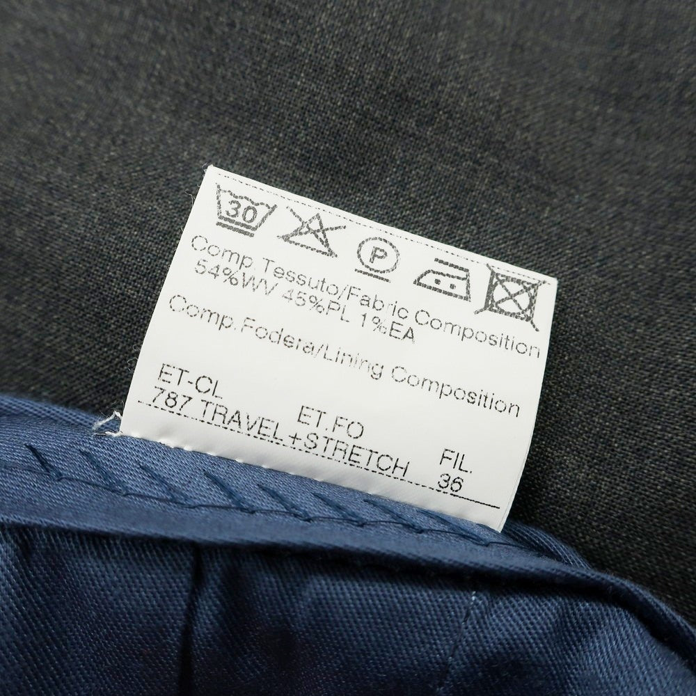 [Used] GERMANO TRAVEL EDITION CITY Stretch Wool Polyester Dress Slacks Pants Dark Gray [44] [Condition Rank C] [Men&