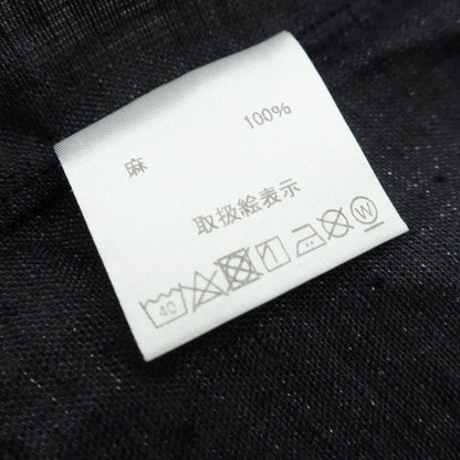 【中古】マリアサンタンジェロ Maria Santangelo リネン イタリアンカラー カジュアルシャツ ブラック【 38 】【 状態ランクB 】【 メンズ 】