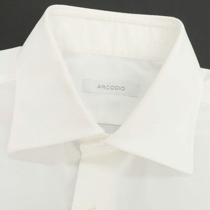 【中古】アルコディオ ARCODIO ストレッチ コットン レギュラーカラー ドレスシャツ ホワイト【 37 】【 状態ランクC 】【 メンズ 】