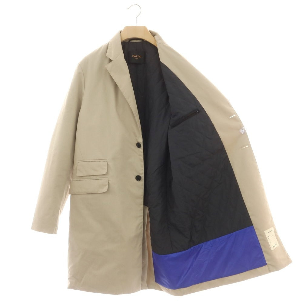【中古】パルト PALTO コットンナイロン 中綿 チェスターフィールドコート ベージュ【サイズ52】【 状態ランクC 】【 メンズ 】[DPD]