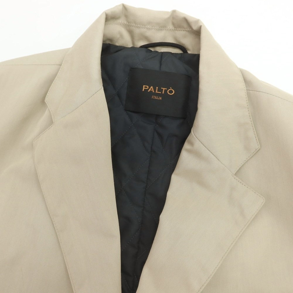 【中古】パルト PALTO コットンナイロン 中綿 チェスターフィールドコート ベージュ【サイズ52】【 状態ランクC 】【 メンズ 】[DPD]