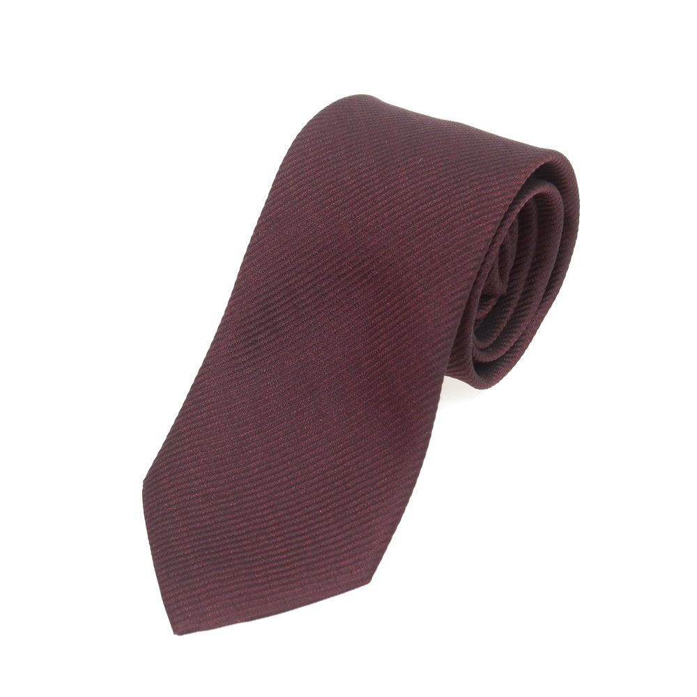 [Used] FIORIO Silk Plain Necktie Bordeaux [Condition Rank C] [Men&