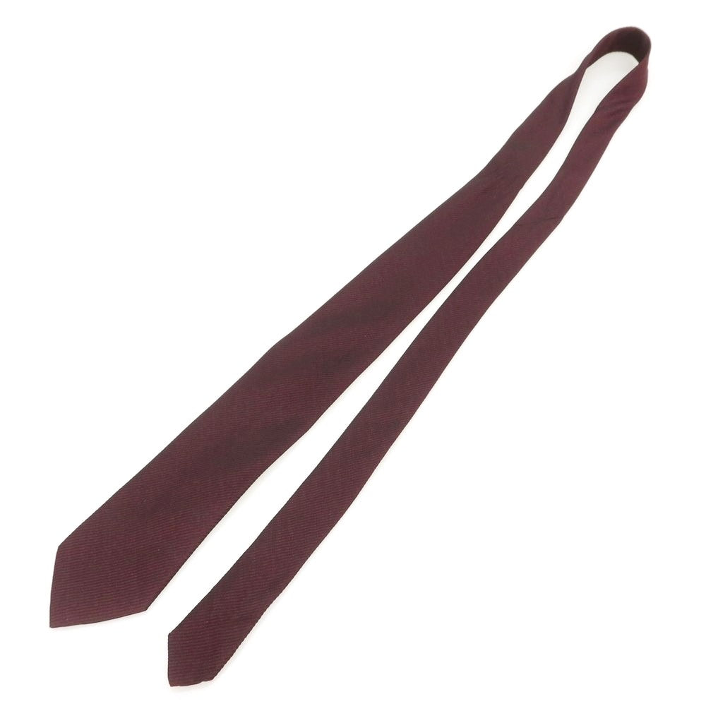 [Used] FIORIO Silk Plain Necktie Bordeaux [Condition Rank C] [Men&
